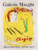 CHAGALL, Marc, Galerie Maeght, Plakat, Original-Farblithografie, 75 x 53, Mourlot 1970, ungerahmt