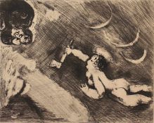 CHAGALL, Marc, "Boucheron et Mercure", "Merkur und der Holzfäller" von Jean de la Fontaine, aus "Les