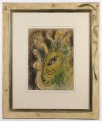CHAGALL, Marc, "Paradies - der grüne Esel", Original-Farblithografie, 25 x 26, aus Verve, Nr. 37/38,