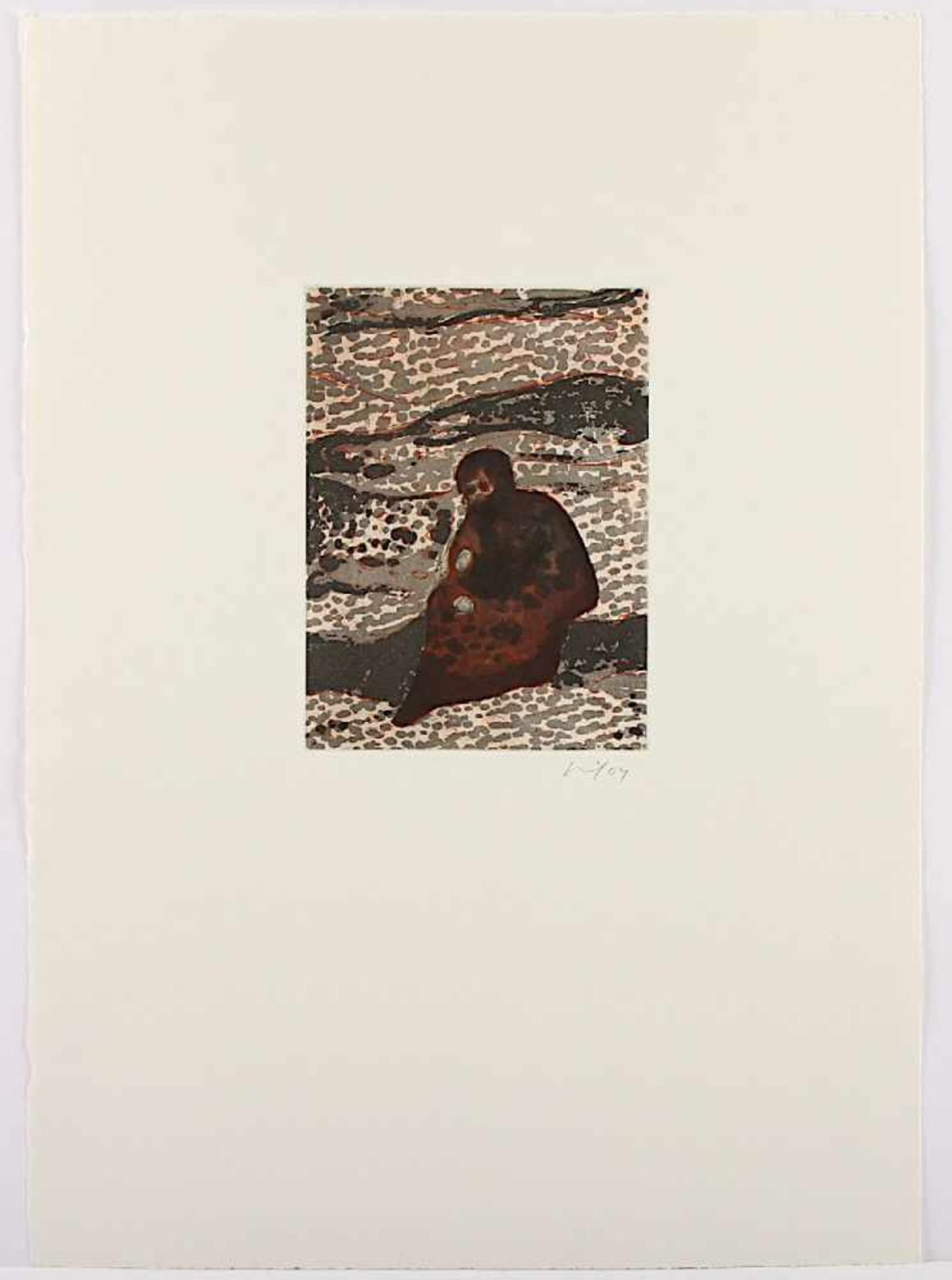 DOIG, Peter, "Figure by a river", Blatt aus der Serie: Black Palms. Farbige Aquatinta-Radierung - Bild 2 aus 2