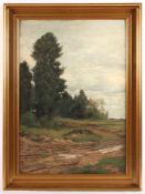 SCHWINGE, Friedrich Wilhelm (1852-1913), "Landschaft", Öl/Platte, 63 x 44, unten rechts signiert und