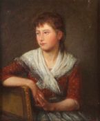 VAUTIER, Benjamin I (1829-1898), "Portrait einer jungen Frau", Öl/Lwd., 33 x 27, unten links