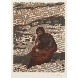 DOIG, Peter, "Figure by a river", Blatt aus der Serie: Black Palms. Farbige Aquatinta-Radierung