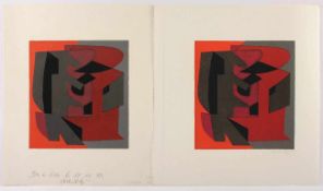 VASARELY, Victor, "Cibira", zwei Arbeiten: ein Abzug "Bon à tirer", mit Datierung (1972) und
