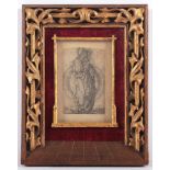 ALDEGREVER, Heinrich, "Die Madonna mit dem Kind auf der Mondsichel", Kupferstich, 11,5 x 7,