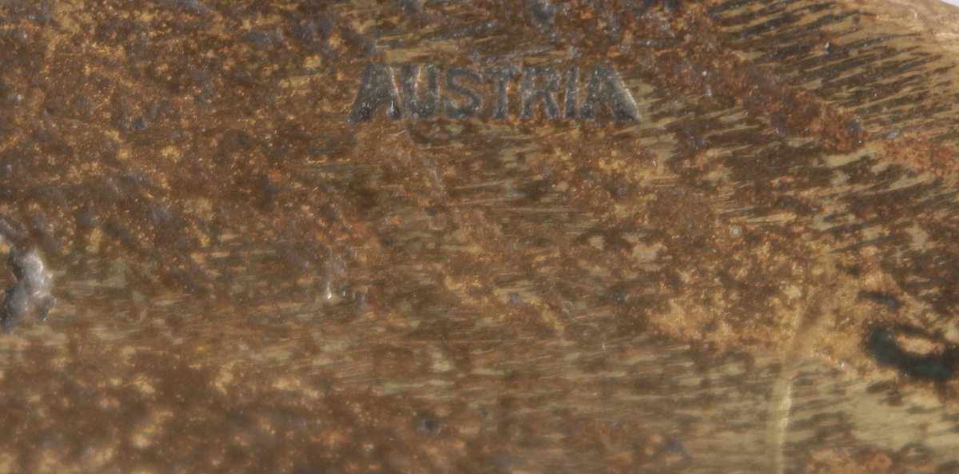 ASCHENBECHER "FASANENPAAR", Bronze, polychrom patiniert, H 7,5, L 12,5, verso gestempelt Austria, - Image 3 of 3