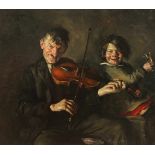 BAUMGARTNER, Thomas (1892-1962), "Fröhliches Violinenständchen", Öl/Lwd., 85 x 95, oben links