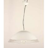 DECKENLAMPE, Schirm aus farblosem Glas mit Milchglaseinschmelzungen, einflammig, Dm 58, originales