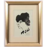 DIX, Otto, "Frauenkopf im Profil", Original-Lithografie, 17 x 12, 1966, WV Karsch 311 b, mit