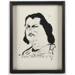 JANSSEN, Horst, "Honoré de Balzac", Original-Lithografie, 26 x 21, handsigniert, 1967, R.- - -22.