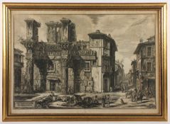 PIRANESI, Giovanni Battista, "Veduta degli avanzi del foro di Nerva", Radierung, 48 x 71, wohl um