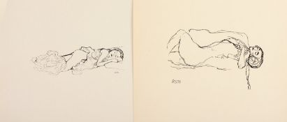 KLIMT, Gustav, zwei Arbeiten "Frauenakte", 24 x 29,5 (Blattgröße), ungerahmt- - -22.00 % buyer's