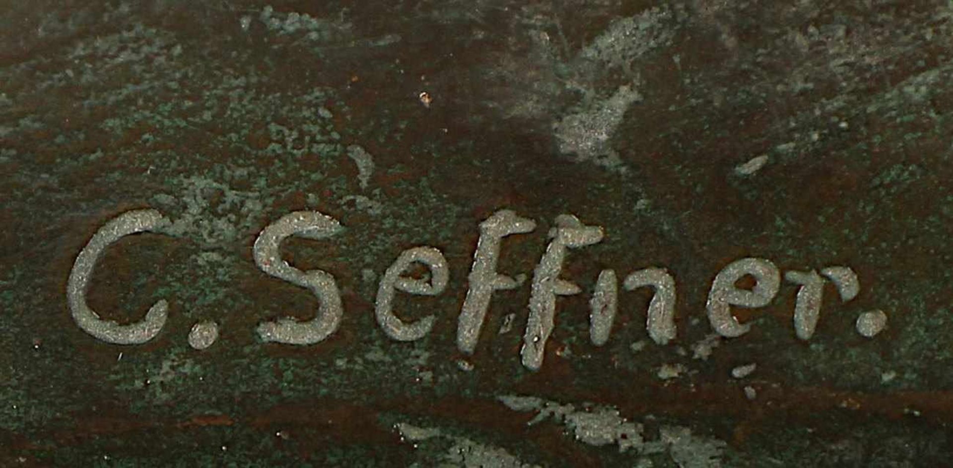 SEFFNER, Carl Ludwig (1861-1932), "Tanzender Faun", Bronze, H 36, auf der Standfläche signiert, - Bild 5 aus 5