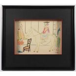 PICASSO, Pablo, "Maler und Modell - 31.1.54 VII", Farblithografie, ca. 26 x 32, R.- - -22.00 %