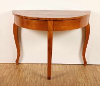 BIEDERMEIER-DEMI-LUNE-TISCH, Birke?, H 75, B 99, T 49, DEUTSCH, 19.Jh.- - -22.00 % buyer's premium