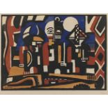 LEGER, Fernand, "Ballets suedois", Farblithografie, 41 x 57, nummeriert 225/300, im Stein