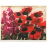 FUSSMANN, Klaus, "Mohn/Fingerhut", Original-Farbradierung, 37 x 49, nummeriert 78/120, handsigniert,