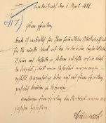 AUTOGRAPH OTTO VON BISMARCK, eigenhändiger Brief, Tinte/Papier, datiert den 05. April 1881, 28 x 21,