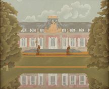 LÜCKERATH, Heribert, "Schloss Benrath 2", Tempera/Holz, 40 x 50, min.läs., R.- - -22.00 % buyer's
