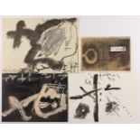 TAPIES, Antoni, Konvolut von 6 Original-Farblithografien, bis ca. 36 x 49, ungerahmt- - -22.00 %