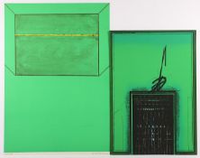 DAHMEN, Karl Fred, zwei Arbeiten, darunter "Chiemgau-Grün (Raum)", Farbserigrafien, bis 70 x 50,