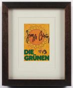 BEUYS, Joseph, "Die Grünen", Multiple (Farboffset/Kunstpostkarte), ca. 15 x 10, handsigniert,
