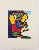 ALT, Otmar, "Trompeter", Original-Farbradierung mit Carborundum, 29 x 24, nummeriert 116/160,