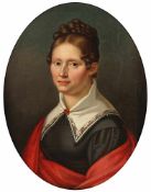 PORTRAITMALER UM 1830, "Bildnis einer Frau", Öl/Lwd., 67,5 x 52, doubliert, R.- - -22.00 % buyer's