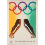 JONES, Allen, "Olympische Spiele München 1972", Plakat, Original-Farblithografie/Bütten, 105 x 70,