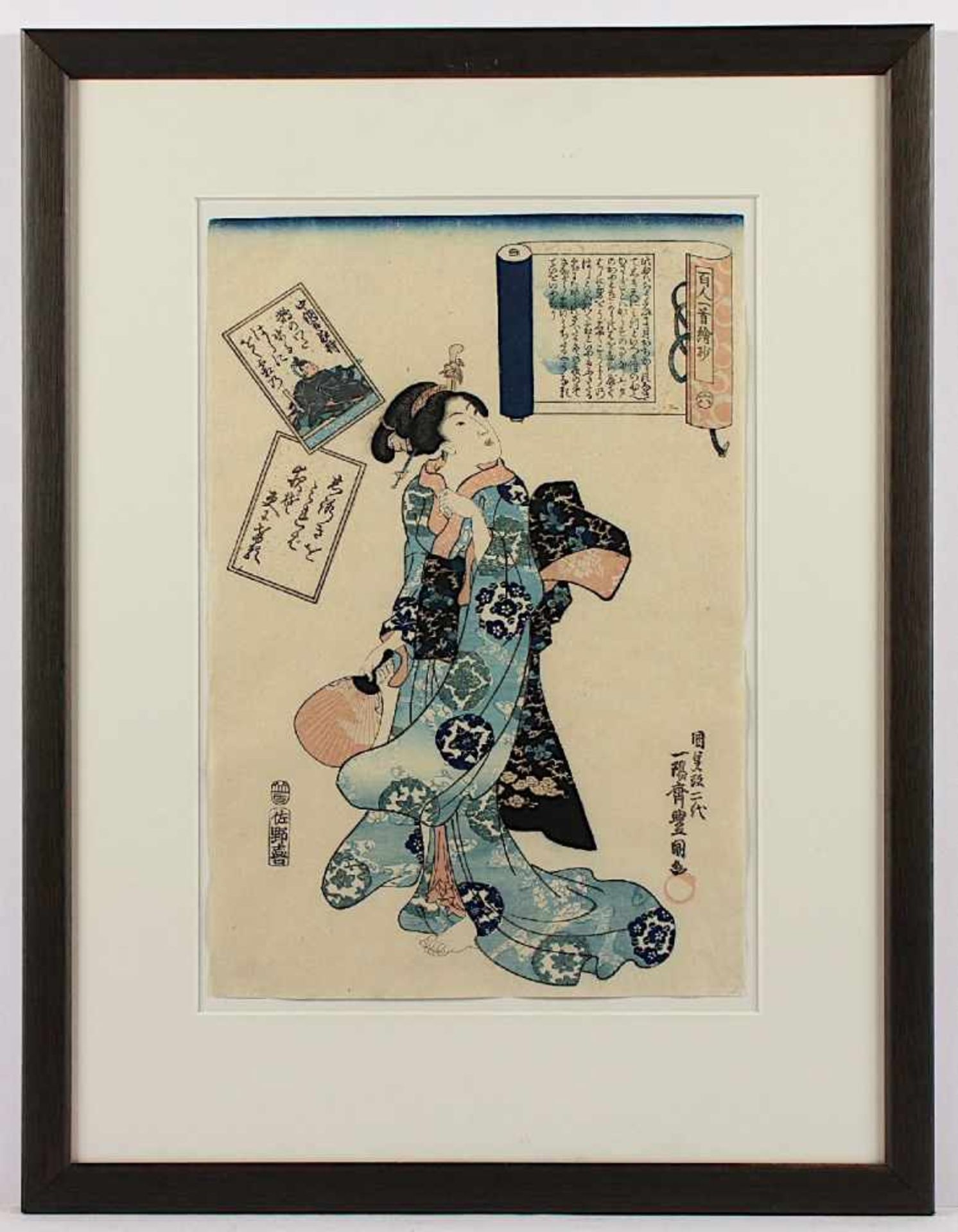 UTAGAWA KUNISADA, aus der Serie "Hundert Gedichte von hundert Dichtern" Dichter Nr. 6 Chünagon ( - Bild 2 aus 2