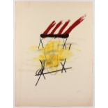 TAPIES, Antoni, "La main jaune", Original-Farblithografie, 56 x 40, nummeriert 121/200,