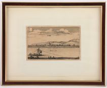 ANSICHT VON ERPEL AM RHEIN, Kupferstich von M.MERIAN, 10 x 16, um 1640, R.- - -22.00 % buyer's