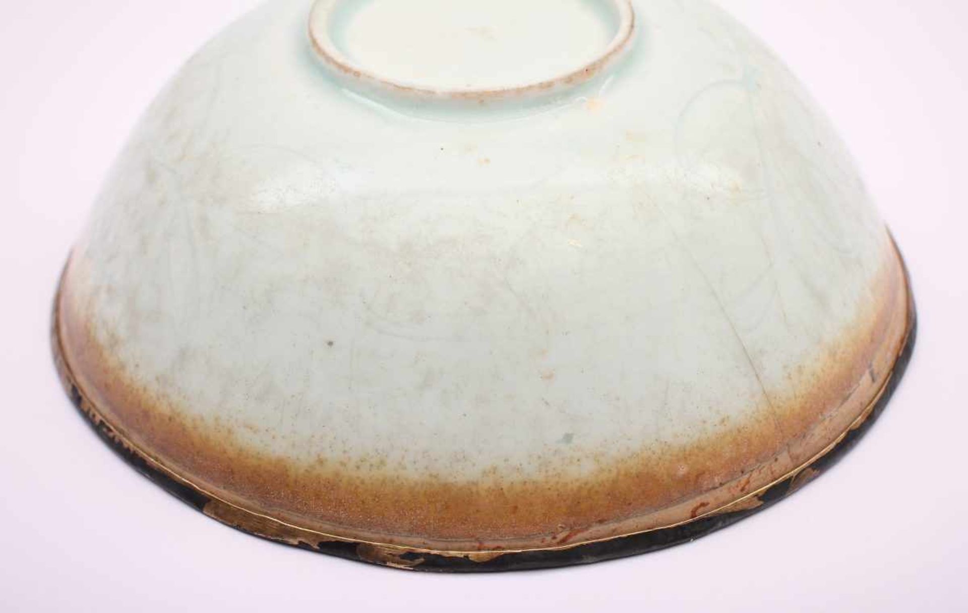 SCHALE MIT QINGBAI-GLASUR, sehr feiner, porzellanartiger Scherben mit den Lippenrand freilassender - Bild 10 aus 12