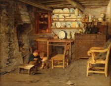 MORGAN, John (1823-1886), "Kinder in der Stube", Öl/Lwd., 41 x 51, doubliert, unten rechts signiert,