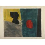 POLIAKOFF, Serge, "Composition bleue, jaune et grise", Original-Farblithografie/BFK-Rives, 49 x 64,