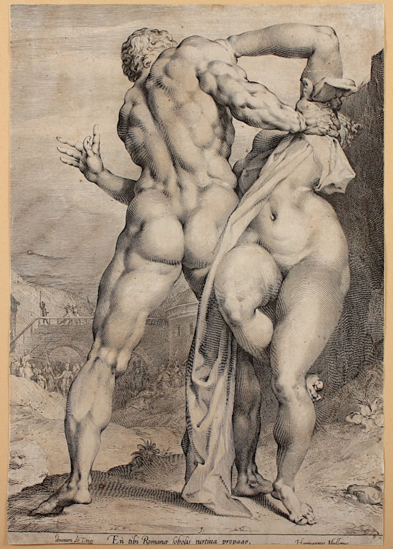 MULLER, Jan, nach Adriaen de Vries Muller: (1571-1628), "Der Raub der Sabinerin", En tibi Romanae