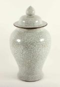 GROSSE DECKELVASE, Keramik, Craqueléglasur, H 72- - -22.00 % buyer's premium on the hammer price19.