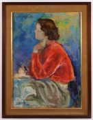 CEBALLOS, Lescano, "Frauenportrait", Öl/Malkarton, 70 x 50, unten links signiert und datiert '80,