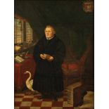 BROSAMER, Hans (1495-1554), in der Art des, wohl 16.Jh., "Bildnis des Dr. Martin Luther", Öl/Holz,
