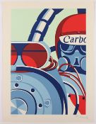 KÖTHE, Fritz, "Carbo", Farbserigrafie, 52 x 37, nummeriert 26/100, handsigniert, 1969,