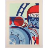 KÖTHE, Fritz, "Carbo", Farbserigrafie, 52 x 37, nummeriert 26/100, handsigniert, 1969,