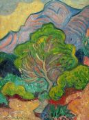 MARCHOU, Georges (1898-1984), "Landschaft mit Baum", Öl/Lwd., 45 x 38, unten links signiert,