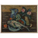 VORDEMBERGE, Friedrich, "Stilleben mit Fisch", Öl/Lwd., 60 x 80, unten rechts signiert, R.- - -22.00