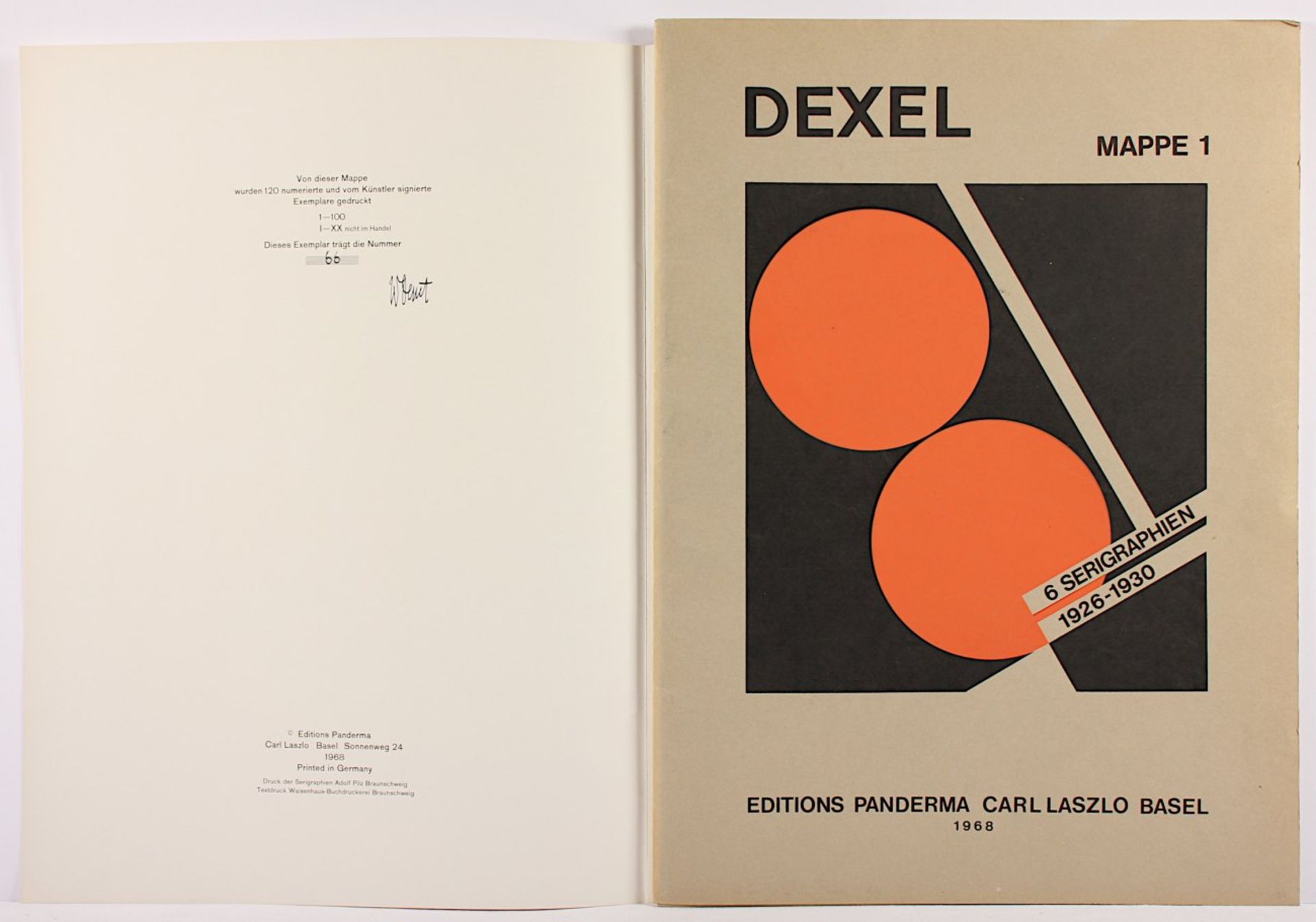 DEXEL, Walter, Walter, Mappe 1, 5 Serigrafien-Blatt 4 fehlt, (1926-1930), 58 x 42 (Blattmaß), - Bild 4 aus 4