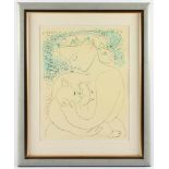 PICASSO, Pablo, nach, "Maternité", Farblithografie, 49,5 x 38,5, Editions Combat pour la paix, R.- -