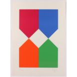 BILL, Max, "o.T.", Farbserigrafie, 54 x 36, nummeriert 109/200, handsigniert und datiert 1971,