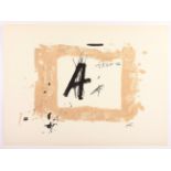 TAPIES, Antoni, "Lettre A", Original-Farblithografie, 47 x 65, Galerie Maeght, Mourlot, Paris, 1967,