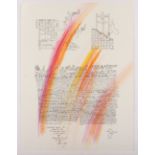 BAUERMEISTER, Mary, "The Art investment report - Wand-Aktie", Serigrafie mit Aquarell koloriert,