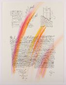 BAUERMEISTER, Mary, "The Art investment report - Wand-Aktie", Serigrafie mit Aquarell koloriert,