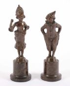 ART DECO, um 19320/30, "Pierrot und Concubine", Bronze, H 10- - -22.00 % buyer's premium on the